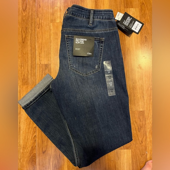 🆕 NWT Silver Jeans Boyfriend Mid Rise Slim Leg Jeans, 14/29 - Picture 3 of 13
